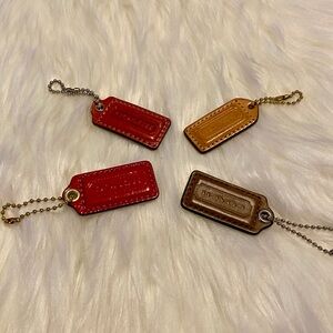 Coach Brown Leather Keychain